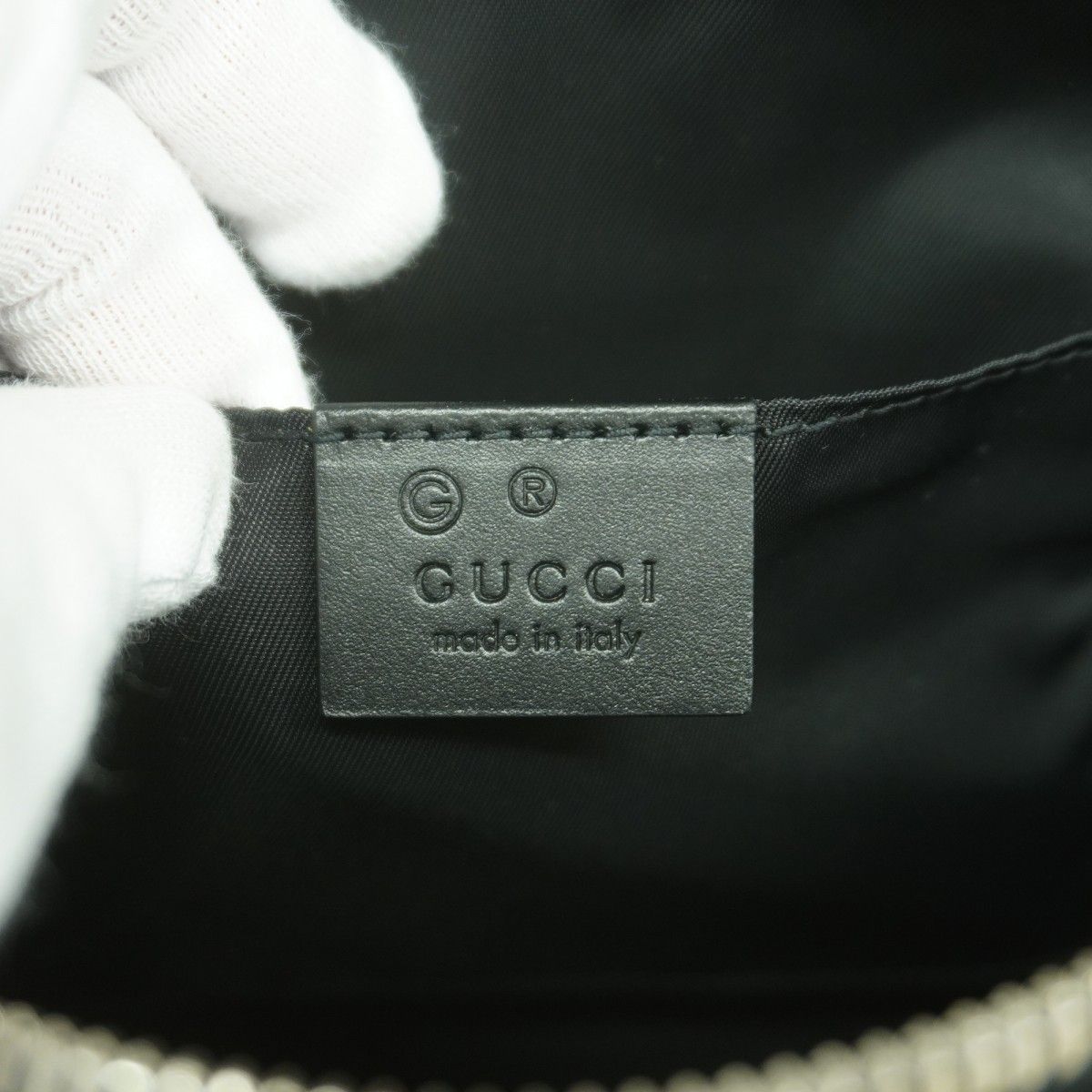 Gucci Belt Bag Sherry Line Canvas Black Silver — view 5