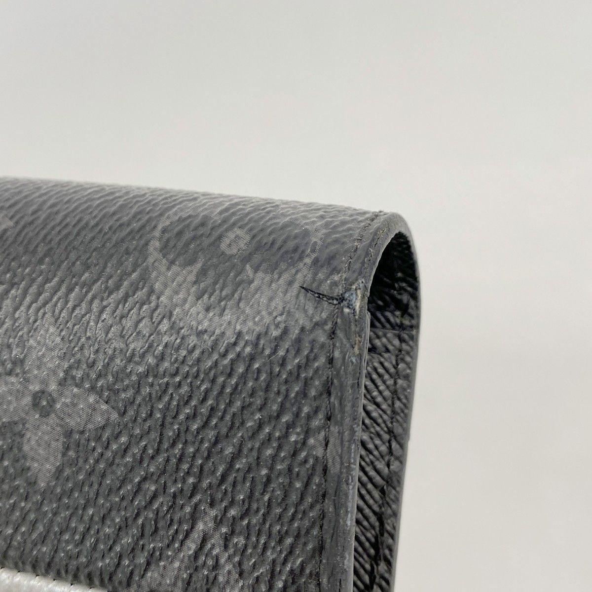 Louis Vuitton Wallet Monogram Eclipse Split Portefeuille Brazza Black Silver — view 5