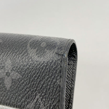 Louis Vuitton Wallet Monogram Eclipse Split Portefeuille Brazza Black Silver — view 5