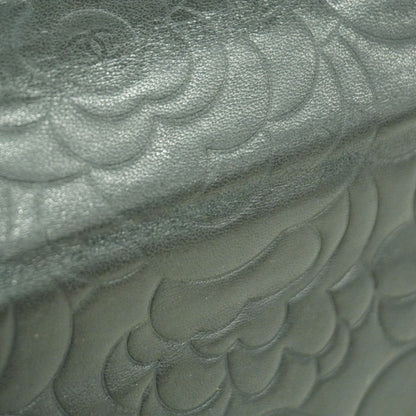 Chanel Shoulder Wallet Camellia Lambskin Black Silver — view 9
