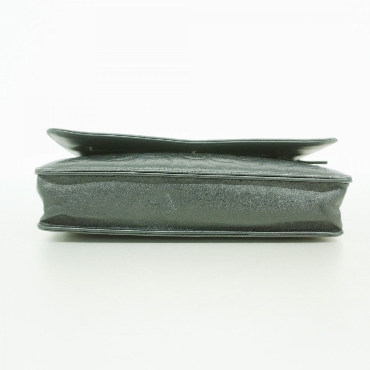 Chanel Shoulder Wallet Camellia Lambskin Black Silver — view 3