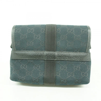 Gucci Waist Bag GG Canvas Black Silver — view 9