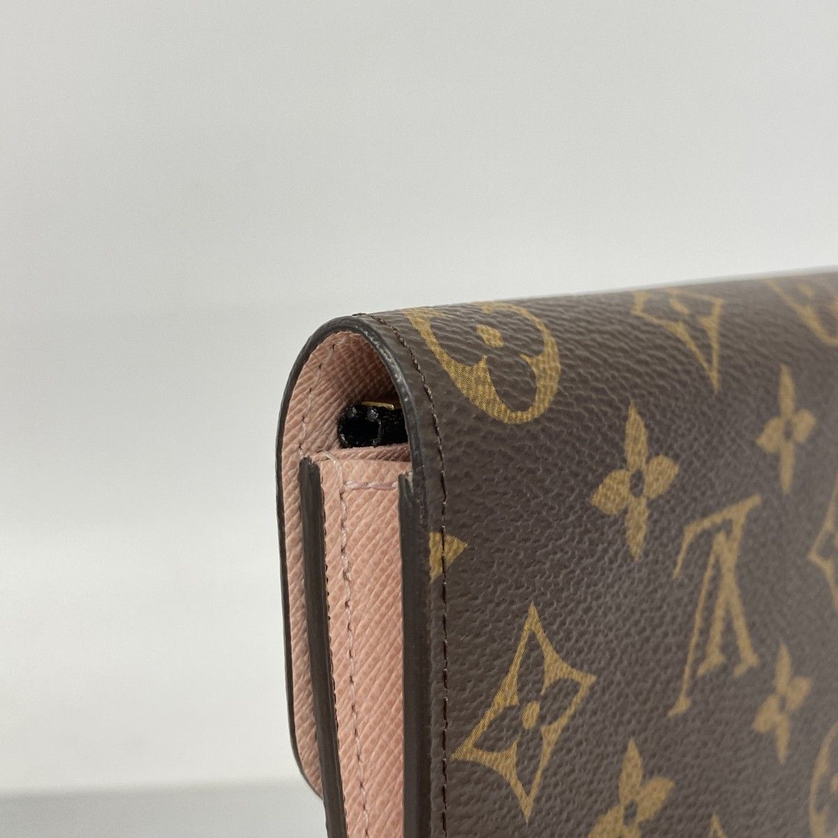 Louis Vuitton Wallet Monogram Portefeuille Emily Brown Rose Velours — view 5