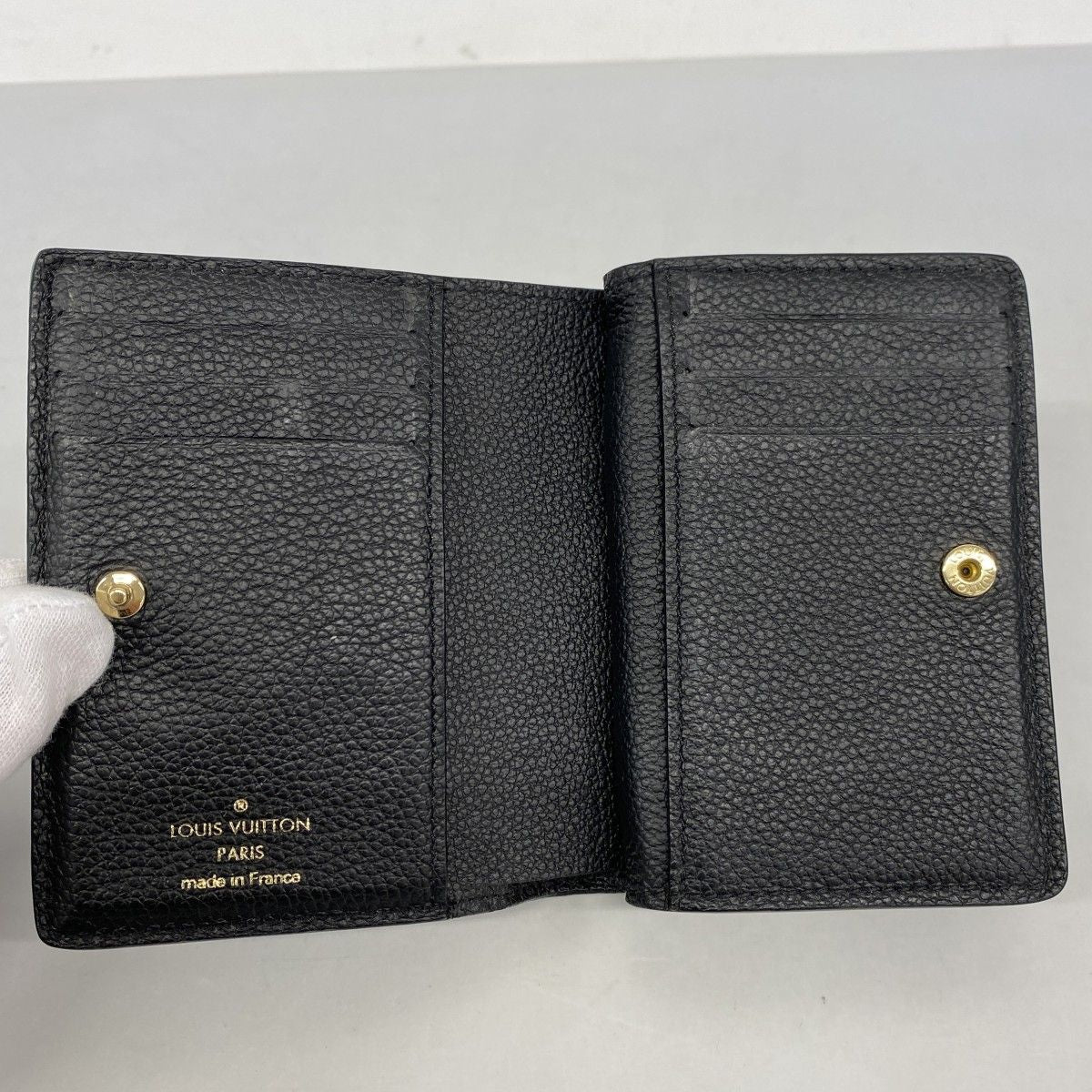 Louis Vuitton Wallet Monogram Empreinte Portefeuille Clair Noir — view 3