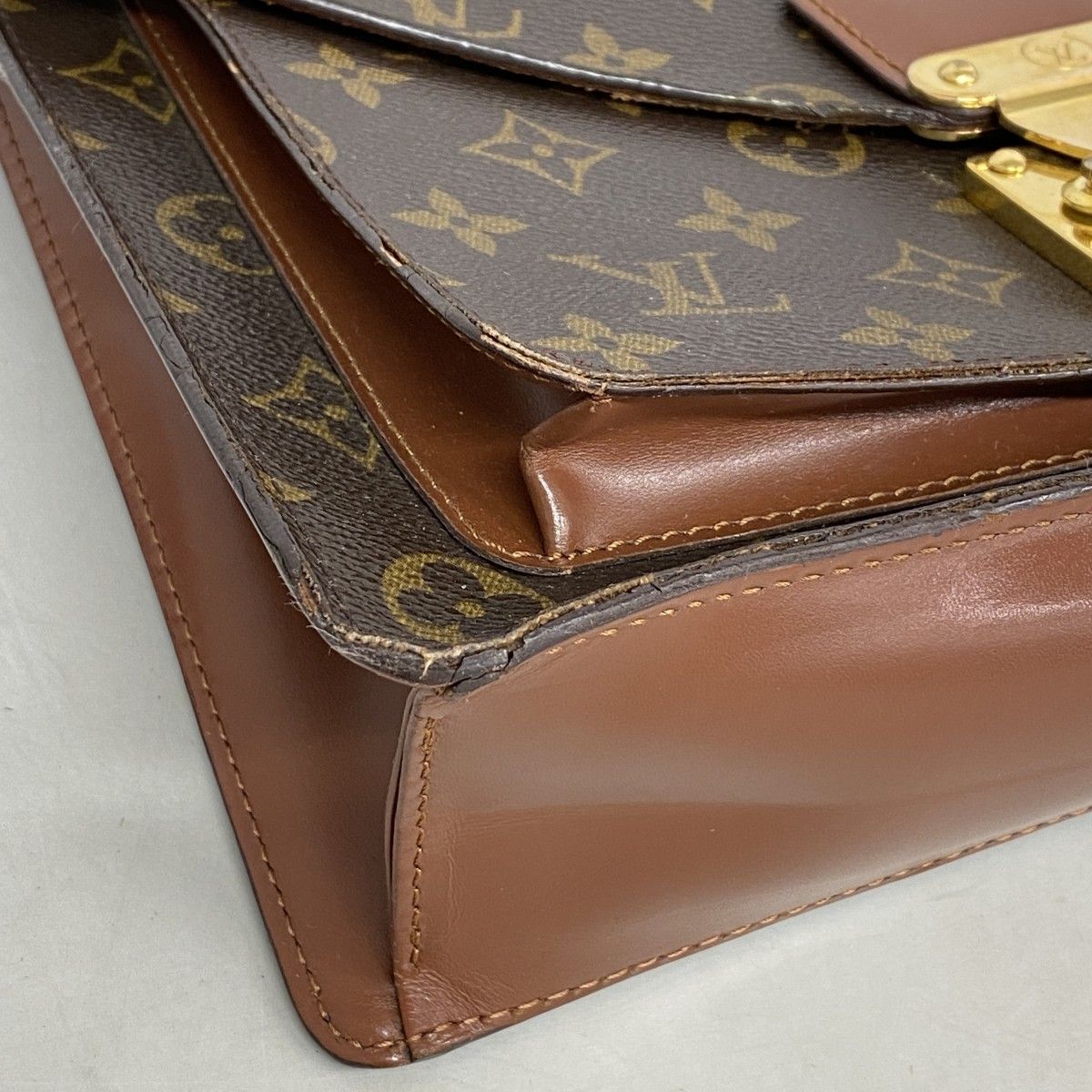 Louis Vuitton Handbag Monogram Monceau 28 Brown 2-Way — view 6
