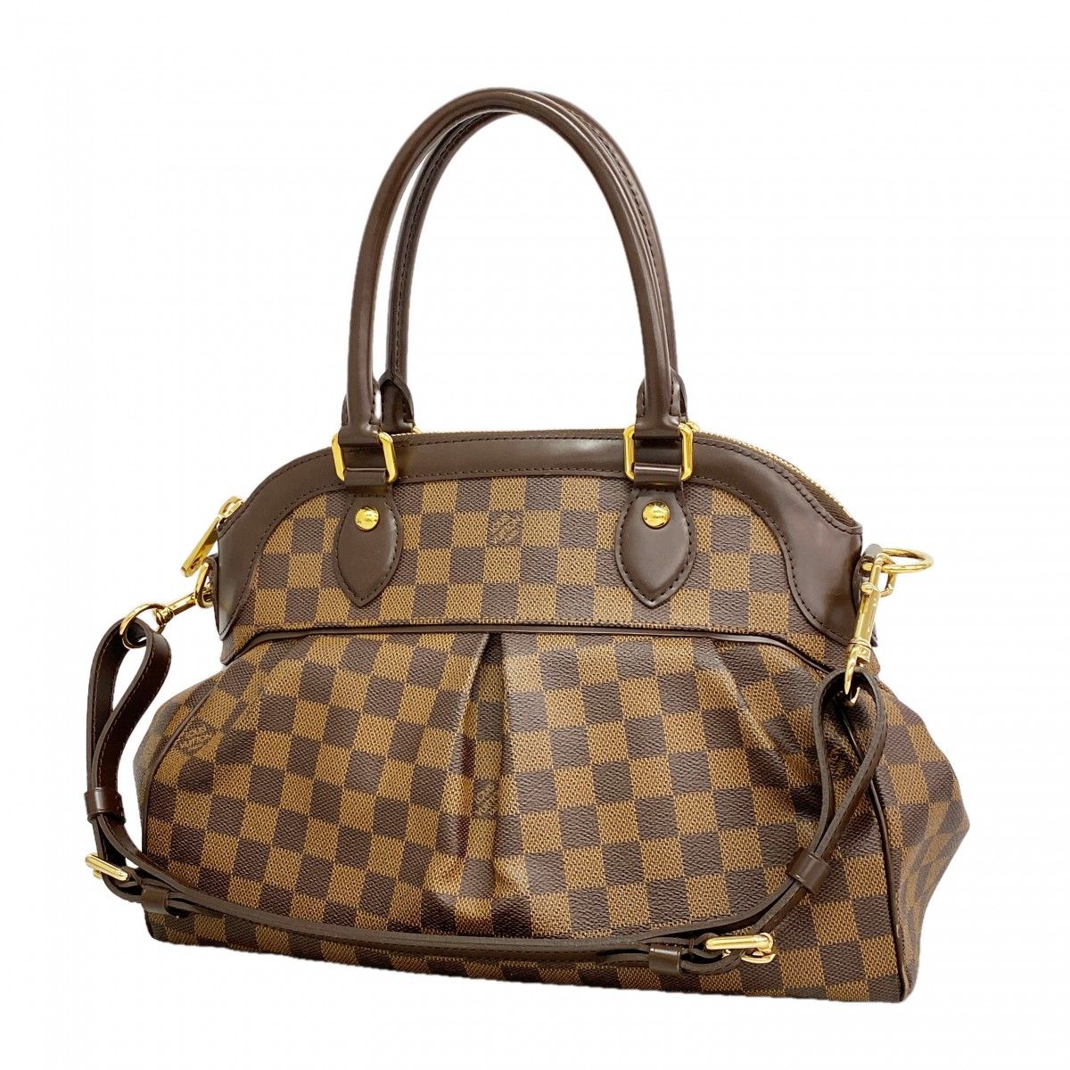 Louis Vuitton Handbag Damier Trevi PM Ebene 2-Way