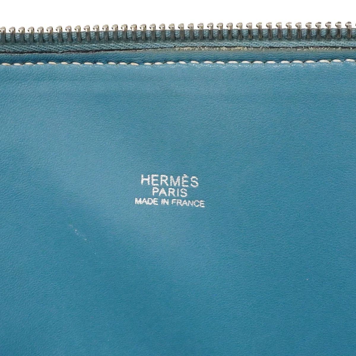 Hermes Handbag Bolide 31 Taurillon Clemence Blue Jean Silver 2-Way — view 5