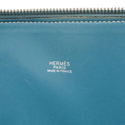 Hermes Handbag Bolide 31 Taurillon Clemence Blue Jean Silver 2-Way — view 5