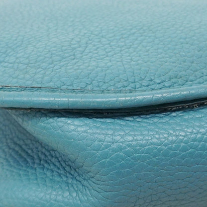 Hermes Shoulder Bag Evelyne Taurillon Clemence Blue Jean Silver — view 6