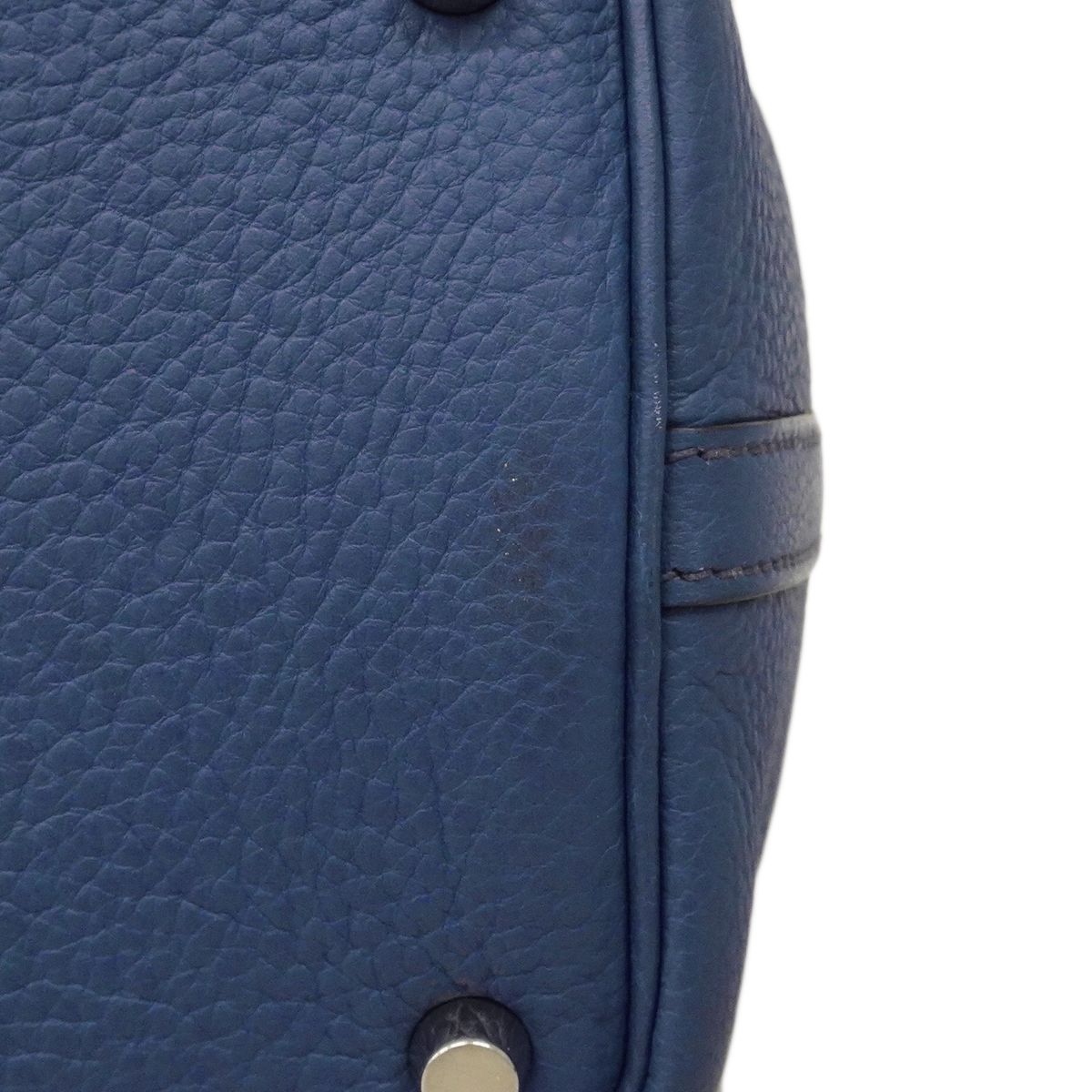 Hermes Handbag Picotin PM Taurillon Clemence Blue Brighton Silver — view 7