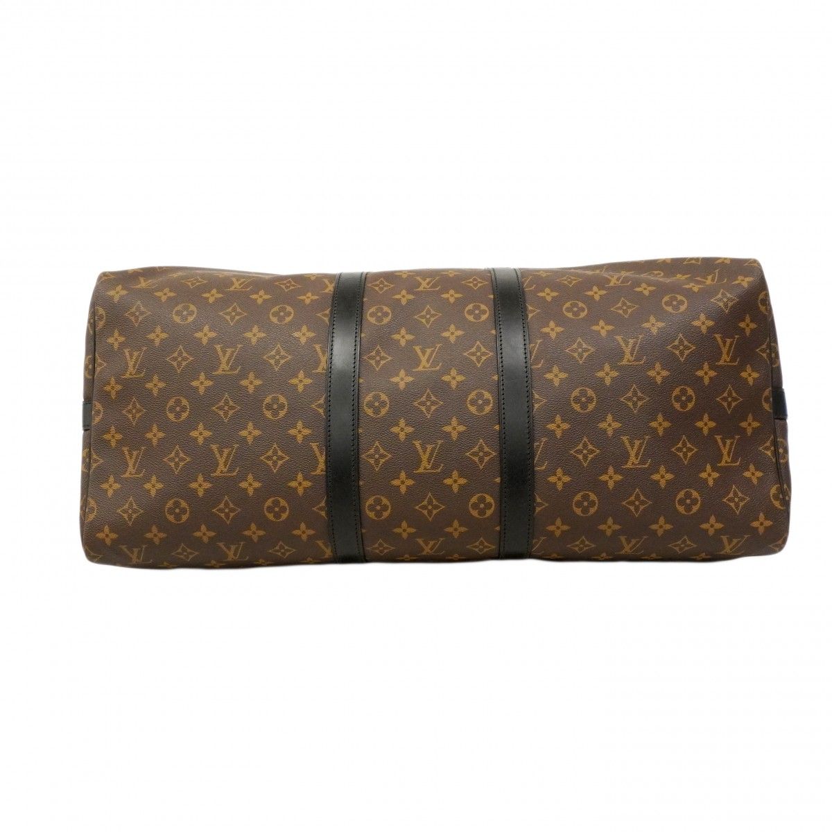 Louis Vuitton Boston Bag Monogram Macassar Keepall Bandouliere 55 Brown Black — view 3