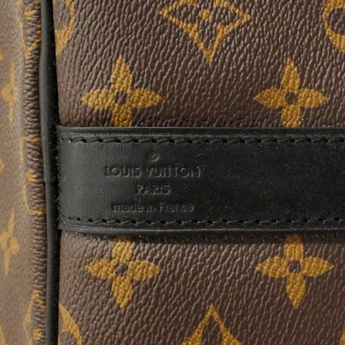 Louis Vuitton Boston Bag Monogram Macassar Keepall Bandouliere 55 Brown Black — view 5