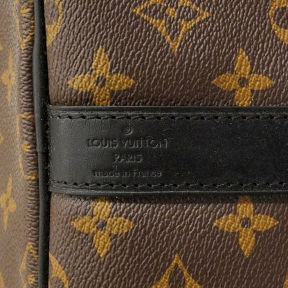 Louis Vuitton Boston Bag Monogram Macassar Keepall Bandouliere 55 Brown Black — view 5