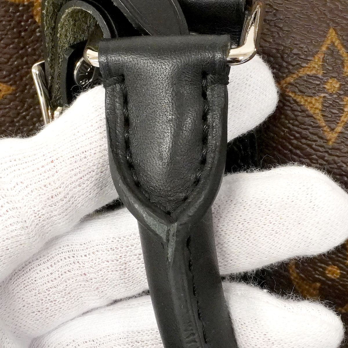 Louis Vuitton Boston Bag Monogram Macassar Keepall Bandouliere 55 Brown Black — view 9