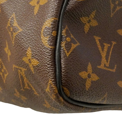 Louis Vuitton Boston Bag Monogram Macassar Keepall Bandouliere 55 Brown Black — view 7