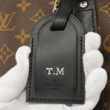 Louis Vuitton Boston Bag Monogram Macassar Keepall Bandouliere 55 Brown Black — view 6