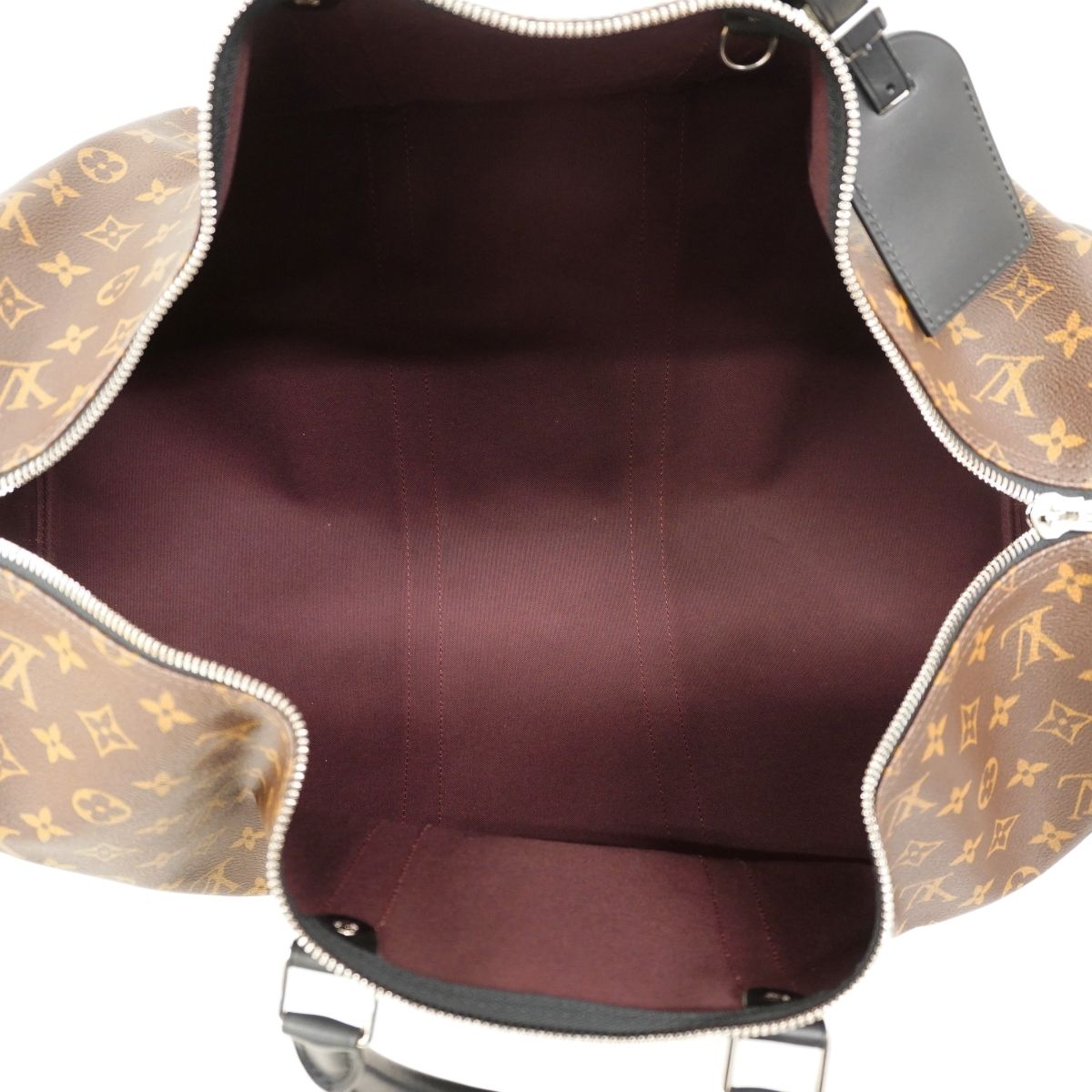 Louis Vuitton Boston Bag Monogram Macassar Keepall Bandouliere 55 Brown Black — view 4