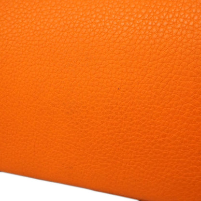 Hermes Handbag Birkin 35 Taurillon Clemence Orange Silver — view 9