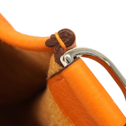 Hermes Shoulder Bag Evelyne Taurillon Clemence Orange Silver — view 8
