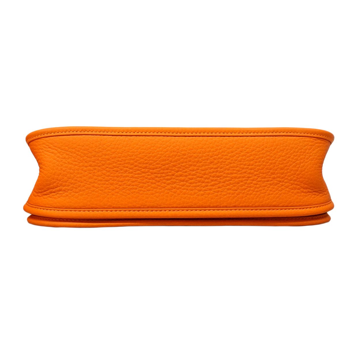 Hermes Shoulder Bag Evelyne Taurillon Clemence Orange Silver — view 3