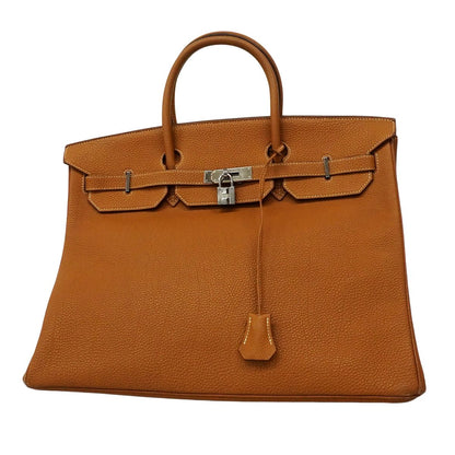Hermes Handbag Birkin 40 Togo Gold Silver