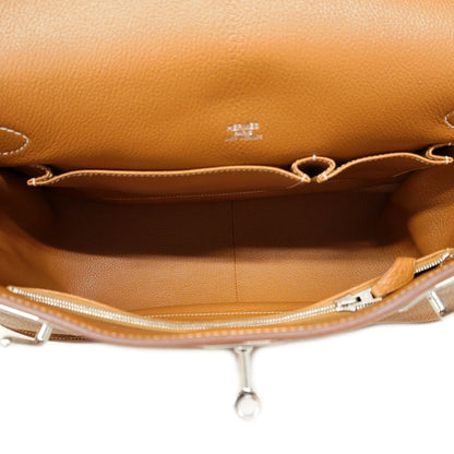 Hermes Shoulder Bag Gipsiere 34 Taurillon Clemence Gold Silver — view 4