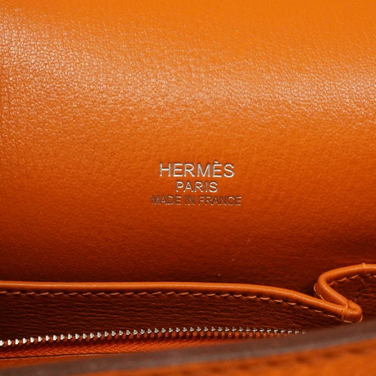 Hermes Shoulder Bag Gipsiere 34 Taurillon Clemence Orange Silver — view 5