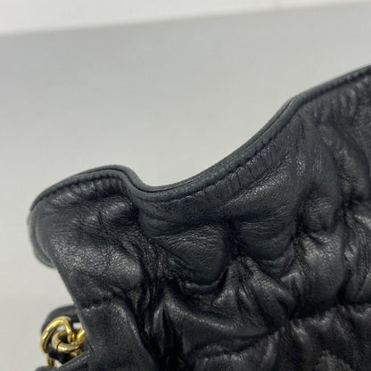 Chanel Shoulder Bag Quilted Lambskin Black Gold — view 7