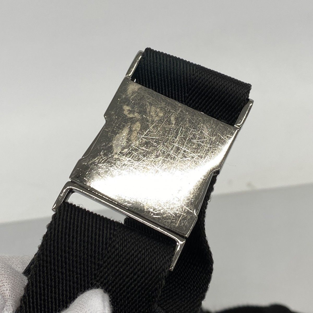 Gucci Waist Bag GG Canvas Black Silver — view 7