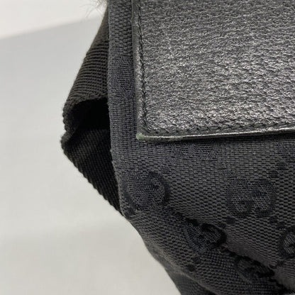 Gucci Waist Bag GG Canvas Black Silver — view 9