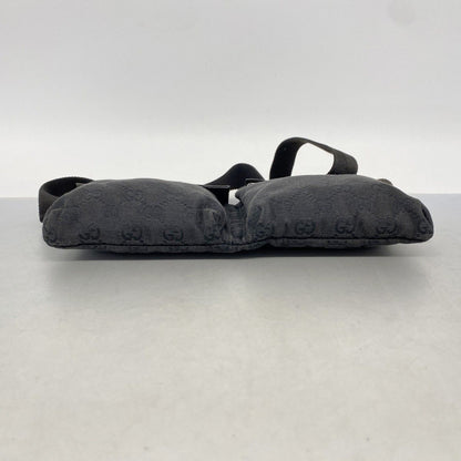Gucci Waist Bag GG Canvas Black Silver — view 3