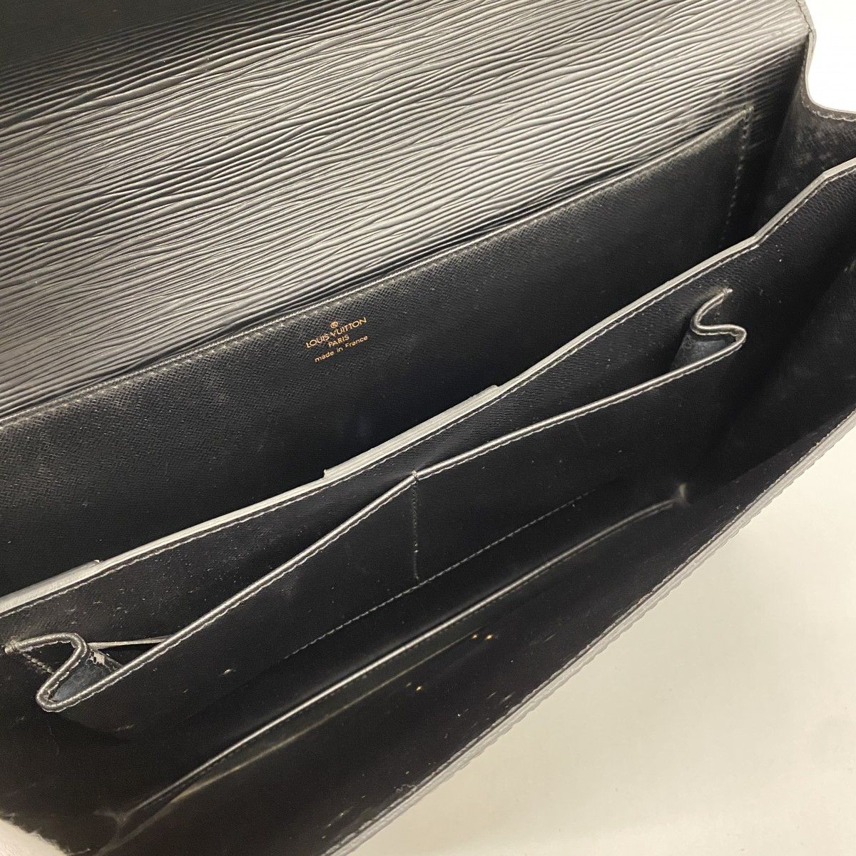 Louis Vuitton Briefcase Epi Serviette Ambassador Noir — view 4