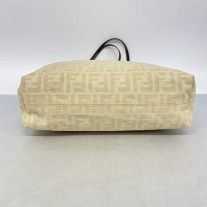 Fendi Tote Zucca Canvas Beige Silver — view 3