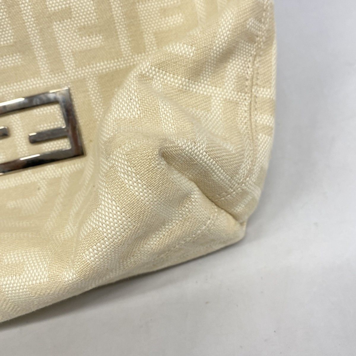 Fendi Tote Zucca Canvas Beige Silver — view 6