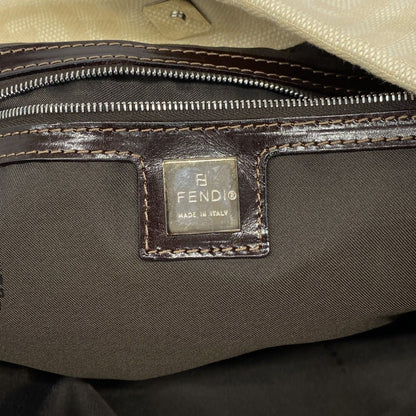 Fendi Tote Zucca Canvas Beige Silver — view 5