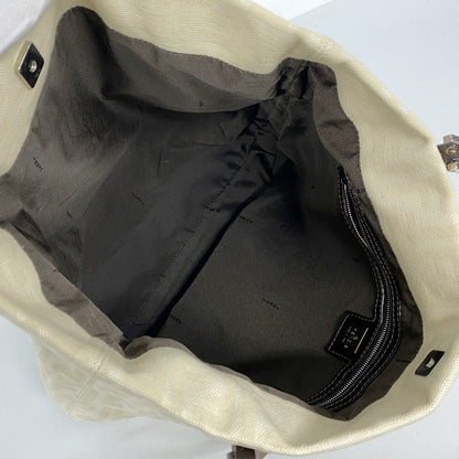 Fendi Tote Zucca Canvas Beige Silver — view 4