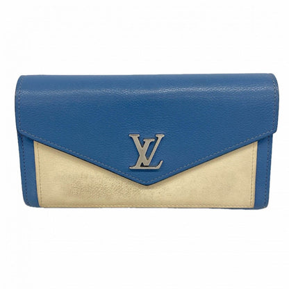 Louis Vuitton Wallet Portefeuille My Lockme Blue Jean