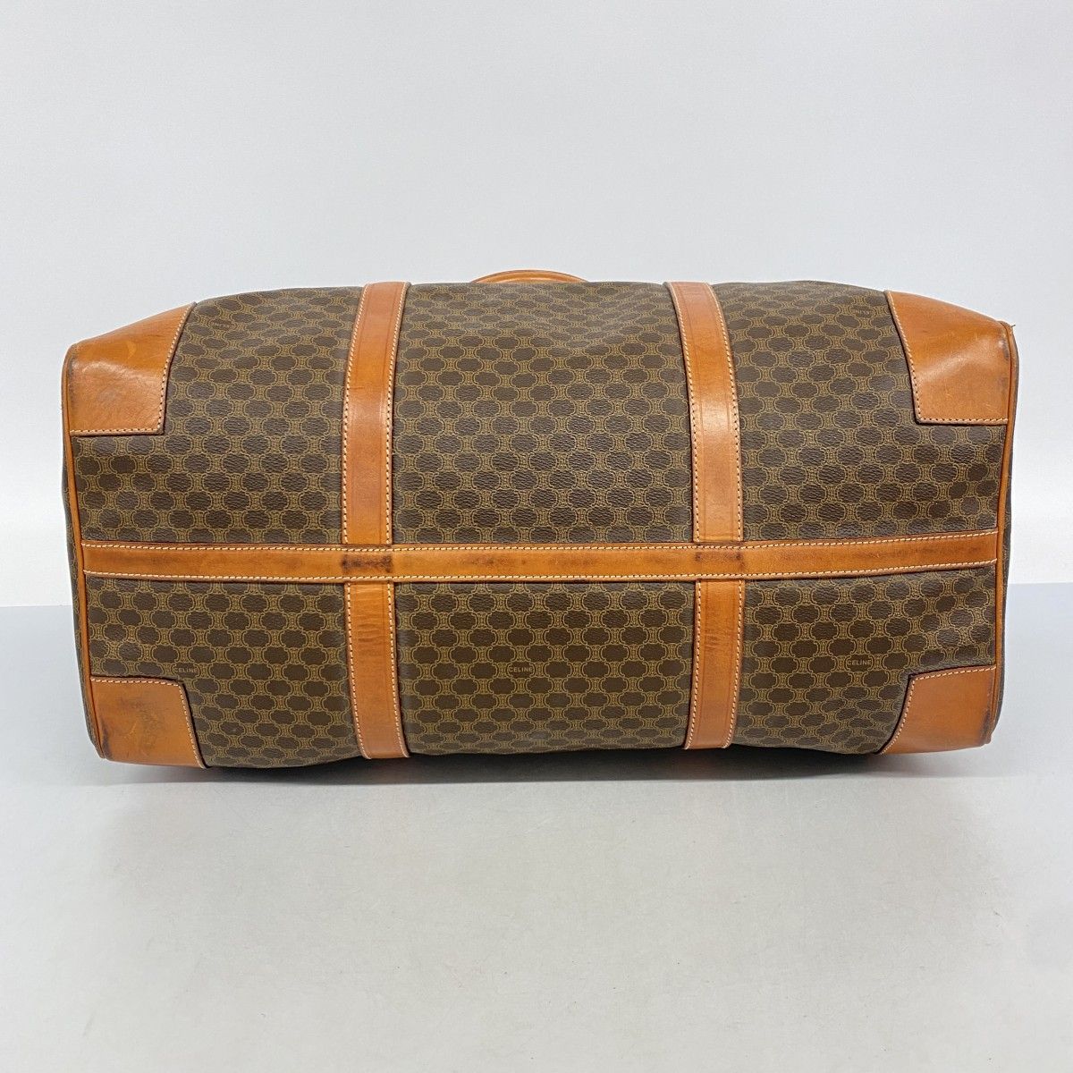Celine Boston Bag Macadam Brown Gold — view 3
