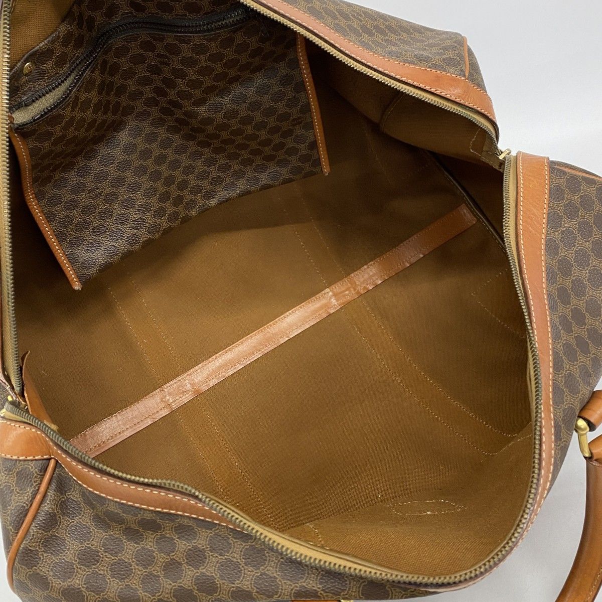 Celine Boston Bag Macadam Brown Gold — view 4
