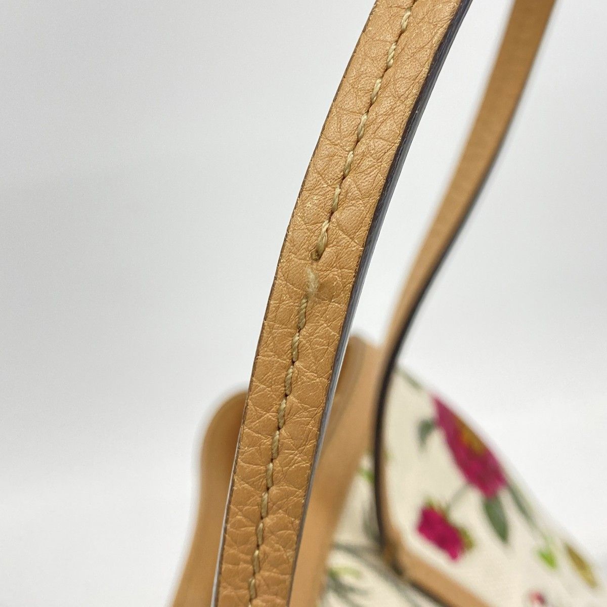 Gucci Tote Flora Canvas Multicolor Champagne Gold — view 8