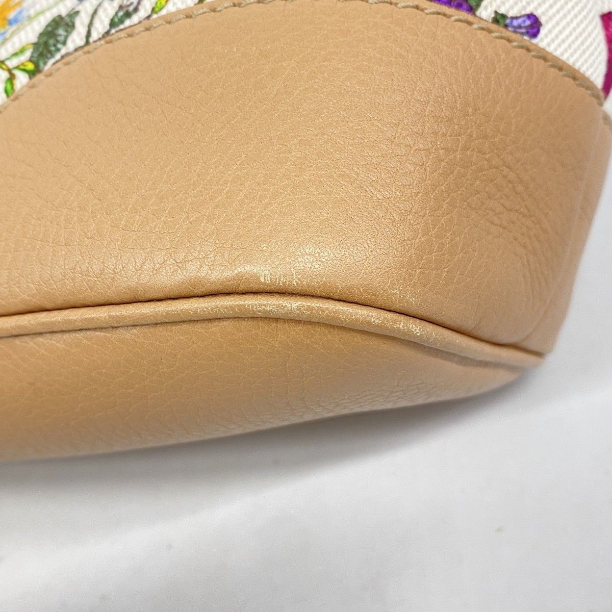 Gucci Tote Flora Canvas Multicolor Champagne Gold — view 9