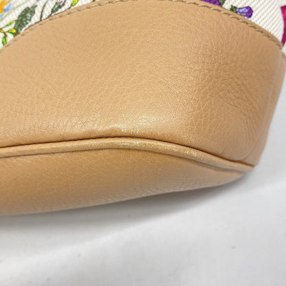 Gucci Tote Flora Canvas Multicolor Champagne Gold — view 9