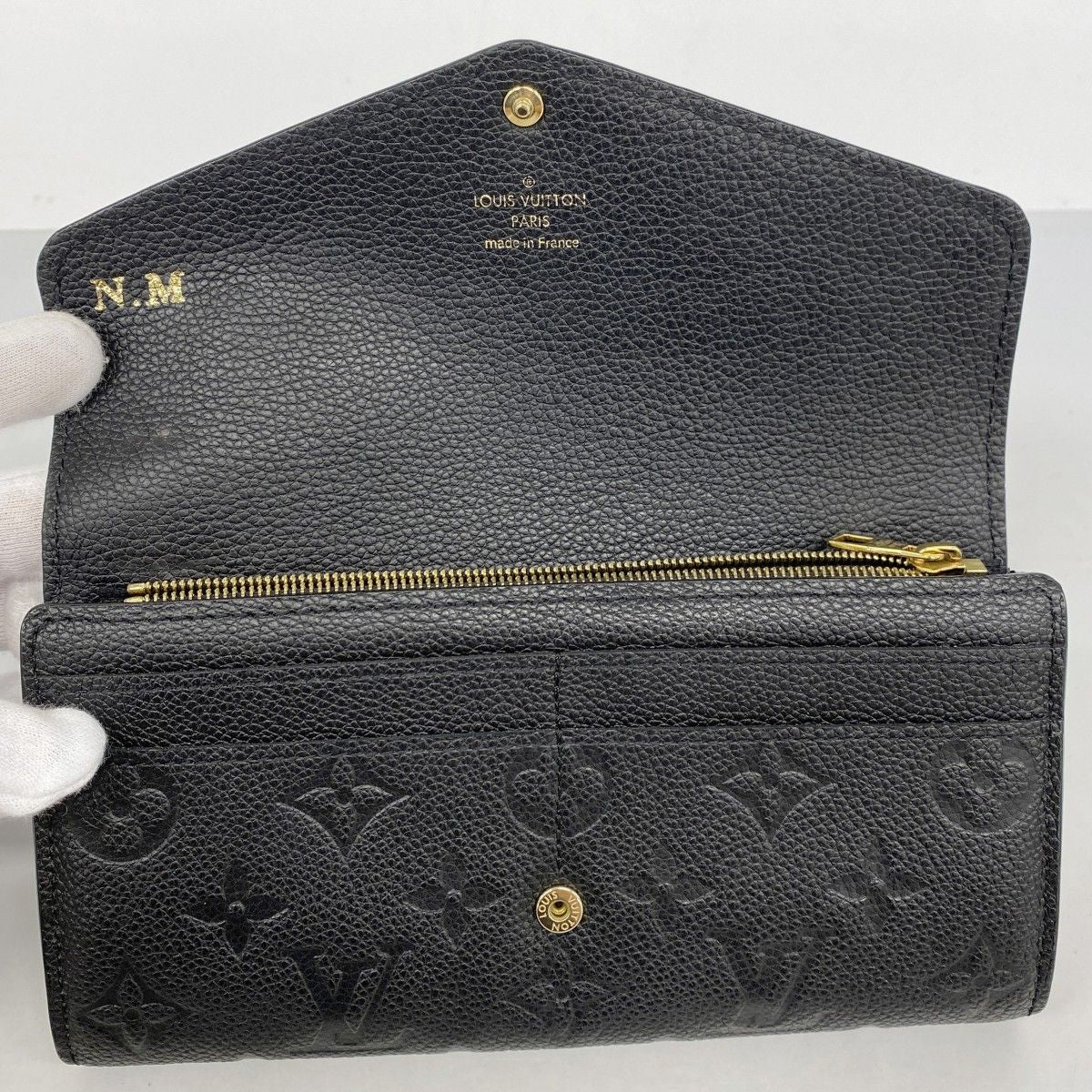 Louis Vuitton Wallet Monogram Empreinte Portefeuille Sarah Noir — view 3