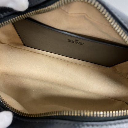 Gucci Shoulder Bag GG Marmont Leather Black Gold — view 4