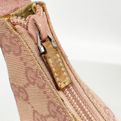 Gucci Shoulder Bag GG Canvas 001 Pink Silver — view 7