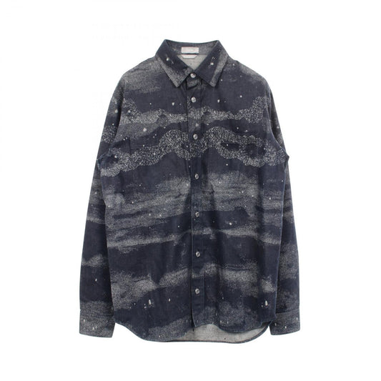 Dior Dio Peter Doig Navy Cotton Denim Shirt