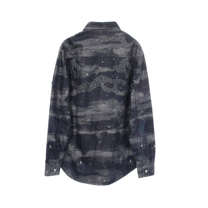 Dior Dio Peter Doig Navy Cotton Denim Shirt — view 2