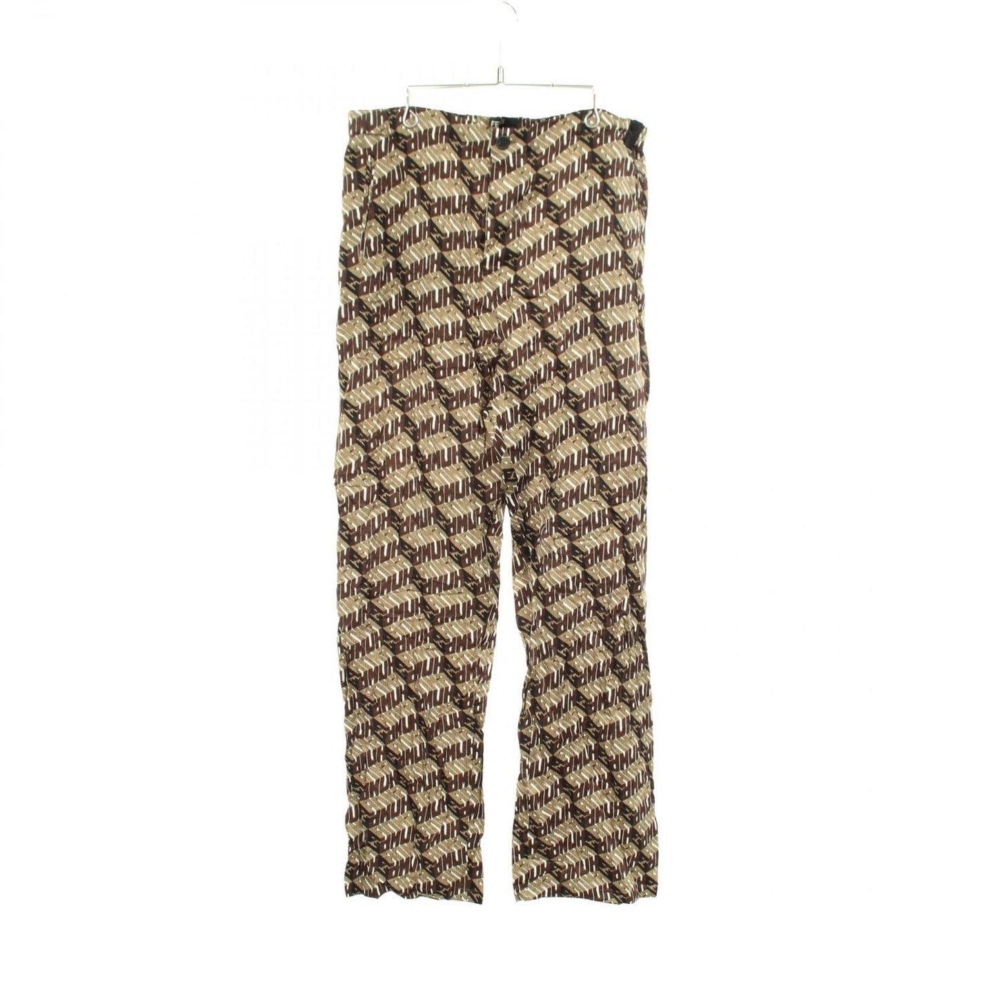 Fendi Pants All Over Pattern Button Silk