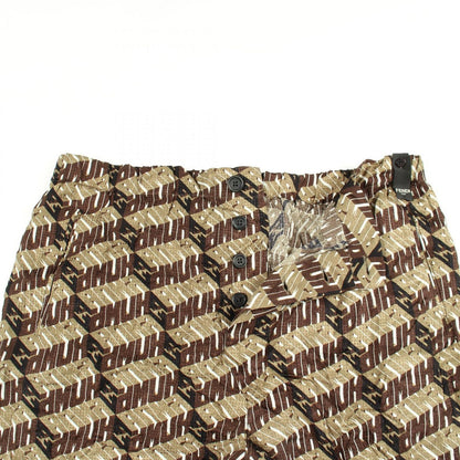Fendi Pants All Over Pattern Button Silk — view 5