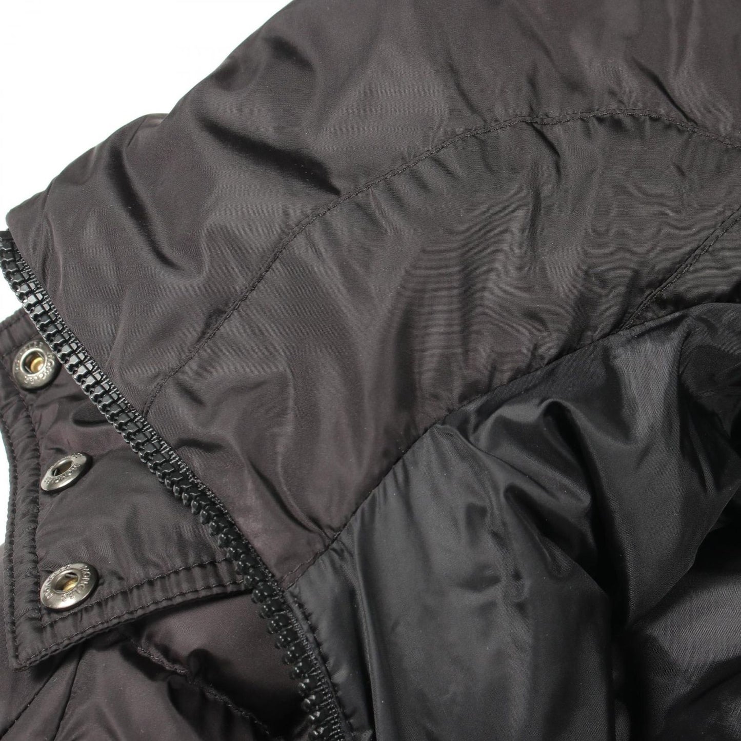 Moncler Montcles Down Jacket Flammette Flamette with Black Nylon Coat — view 8